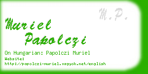 muriel papolczi business card
